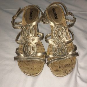 gold and strappy and comfy